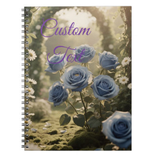 Custom Blue Rose Love – Timeless Floral Notebook