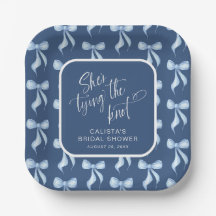 Custom Blue She's Tying the Knot Bridal Shower