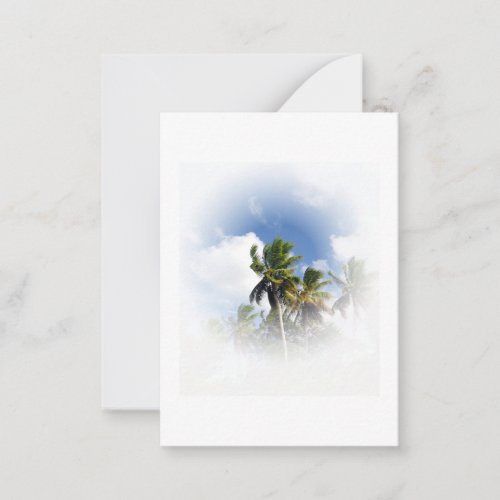 Custom Blue Sky And Palms Blank Nature Template