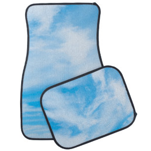 Custom Blue Sky White Clouds Elegant Modern Car Floor Mat