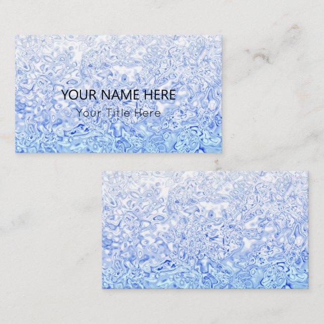 Custom Blue Texture Business Card (Front/Back)