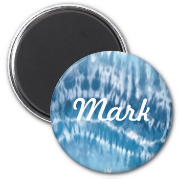 Custom Blue Tie Dye Magnet by atteestude at Zazzle