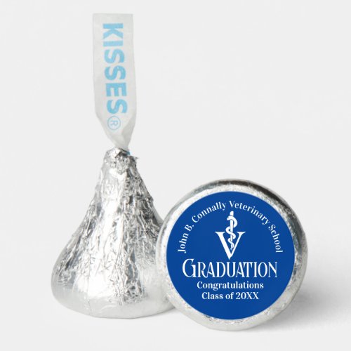 Custom Blue Veterinary School Graduation Party Hersheys Kisses