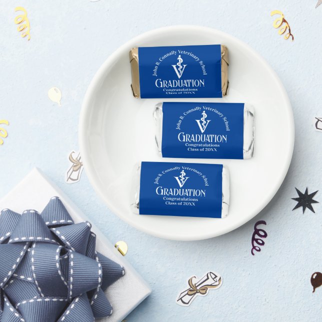 Custom Blue Veterinary School Graduation Party Hershey's Miniatures (Party)