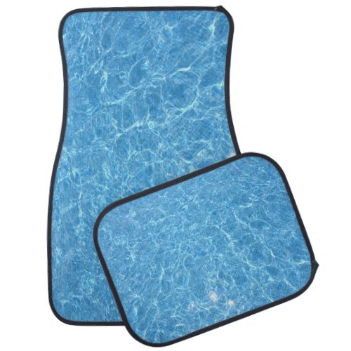 Custom Blue Water Aqua Elegant Modern Template Car Floor Mat