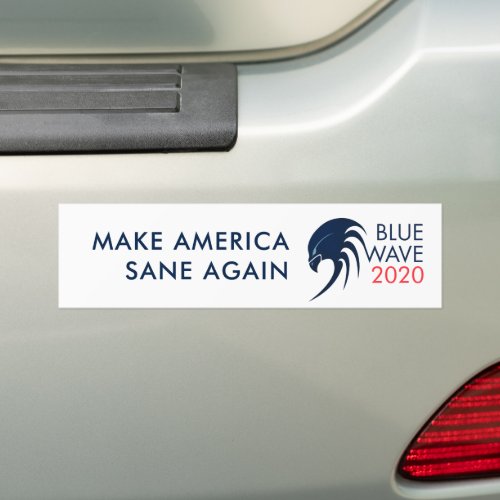 Custom Blue Wave 2020 Democrat President Election Bumper Sticker