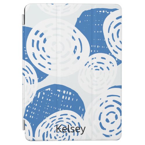 Custom Blue  White circle loops simple Minimal iPad Air Cover