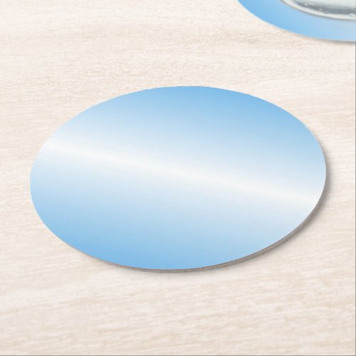 Custom Blue White Color Elegant Blank Template Round Paper Coaster