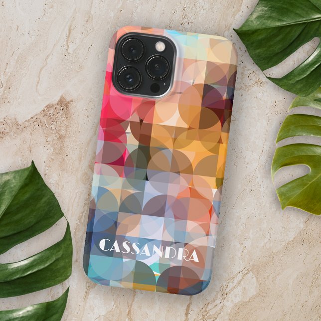 Custom Blue Yellow Orange Pink Purple Art Pattern Case-Mate iPhone Case (Creator Uploaded)