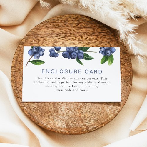 Custom Blueberry Baby Shower Enclosure Card