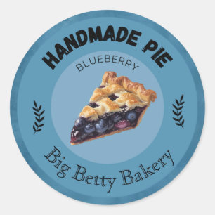 Custom Blueberry Pie Labels Personalized Bakery