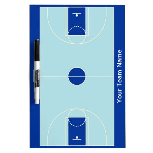 Custom blues basketball dry erase board