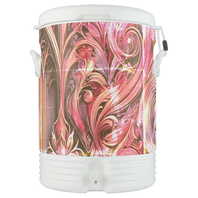 Custom Blush Baroque Sparkle Cooler (Front)