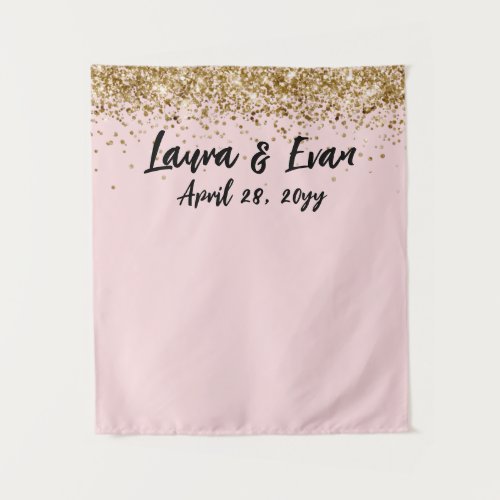 Custom Blush Black & Gold Wedding Photo Booth Prop
