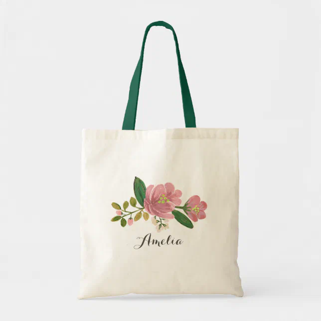 Custom | Blush Bouquet Tote Bag | Zazzle