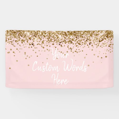 Custom Blush Pink Gold Birthday Party Photo Booth