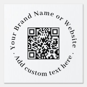 Custom Blush Pink QR Modern Feminine Display Sign