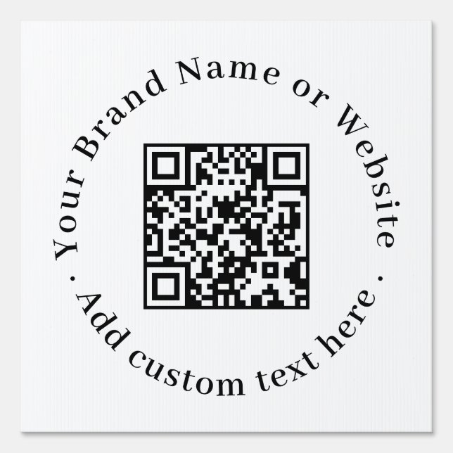 Custom Blush Pink QR | Modern Feminine Display Sign (Front)