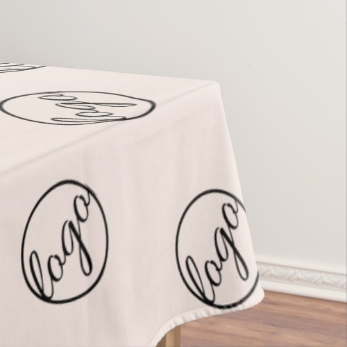 Custom Blush Pink Trade Show Logo Business Tablecloth