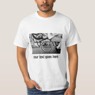 custom BMX bike skate park graffiti black graphic T-Shirt