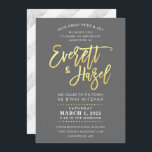 CUSTOM B'nai Mitzvah imitation gold script name Invitation<br><div class="desc">Custom Order for Emily *** NOTE - THE SHINY GOLD FOIL EFFECT IS A PRINTED PICTURE *** - - - - - - - - - - - - - - - - - - - - - CONTACT ME for custom "faux gold foil effect type" Love the design, but...</div>