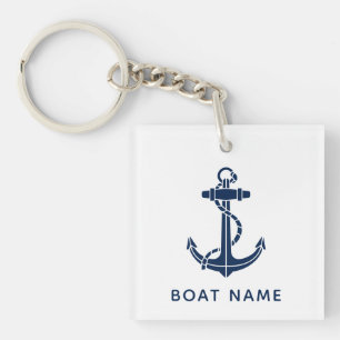 Custom Boat Anchor and Name Cruise Swag Keychain