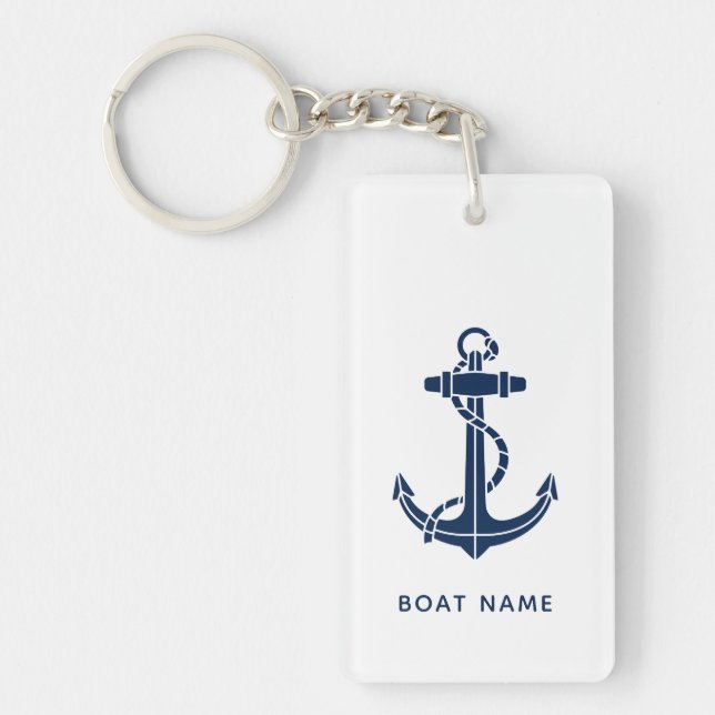 Custom Boat Anchor Cruise Trip Keychain (Front)