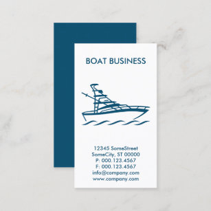 custom boat business business card