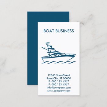 Custom Boat Business Business Card by identica at Zazzle