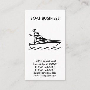 custom boat business card