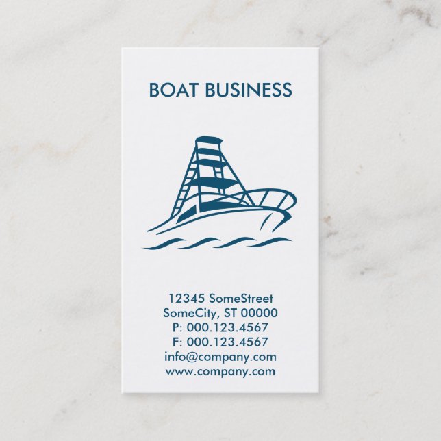 custom boat business card (Front)