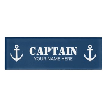Custom Boat Captain Magnetic Name Tags For Sailors by logotees at Zazzle