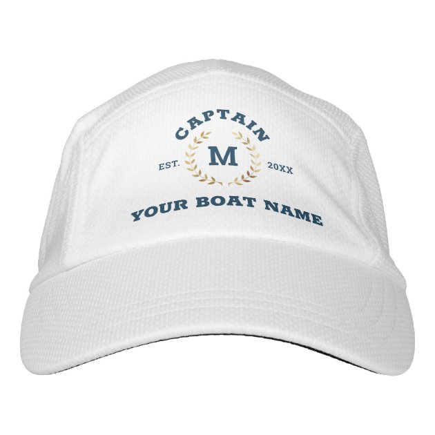 Custom Boat Captain Monogram Gold 