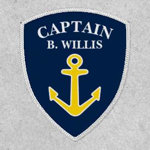 Custom boat captain name anchor patch