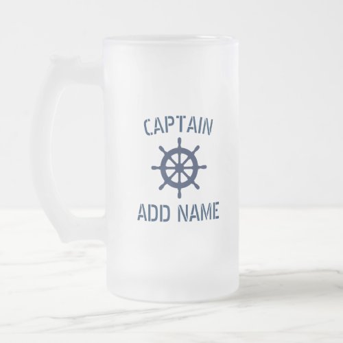 Custom boat captain name nautical beer stein