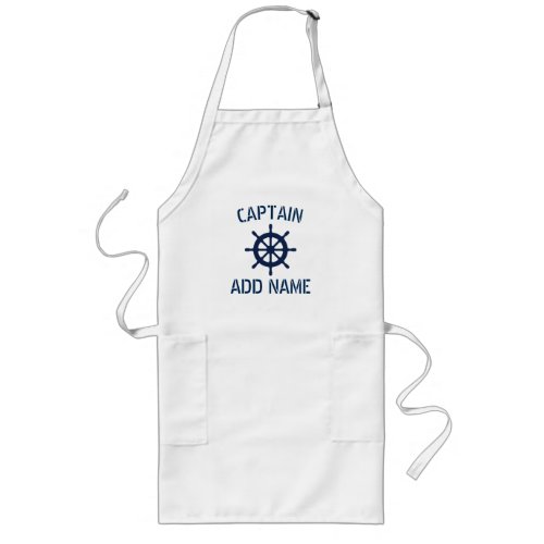 Custom boat captain nautical BBQ aprons for men