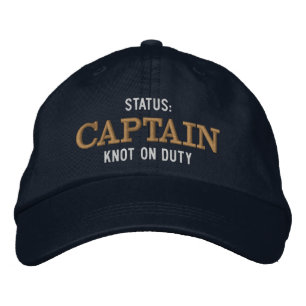 Custom Boat Captain Status Slogan Embroidered Baseball Cap