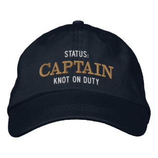 Custom Boat Captain Status Slogan Embroidered Baseball Cap