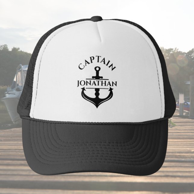 Custom Boat Captain Trucker Hat (Custom captain hat)