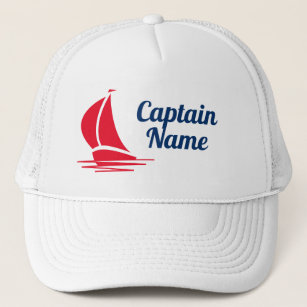 Custom boat captain trucker hat for sailors