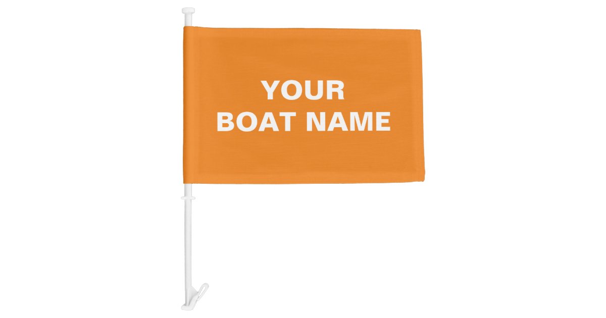 Custom Boat Flag Orange Zazzle