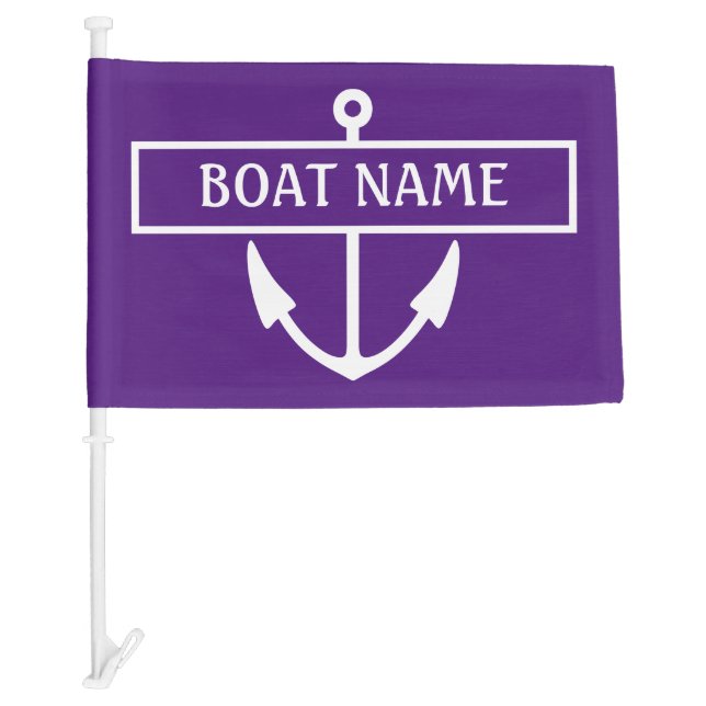 Custom Boat Flag Purple (Front)