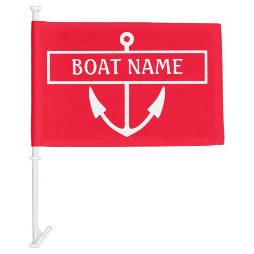 Custom Boat Flag Red