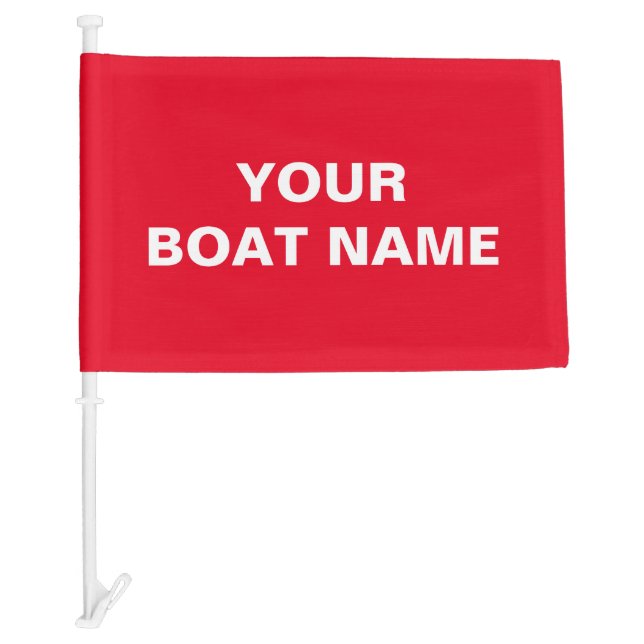 Custom Boat Flag Red (Front)