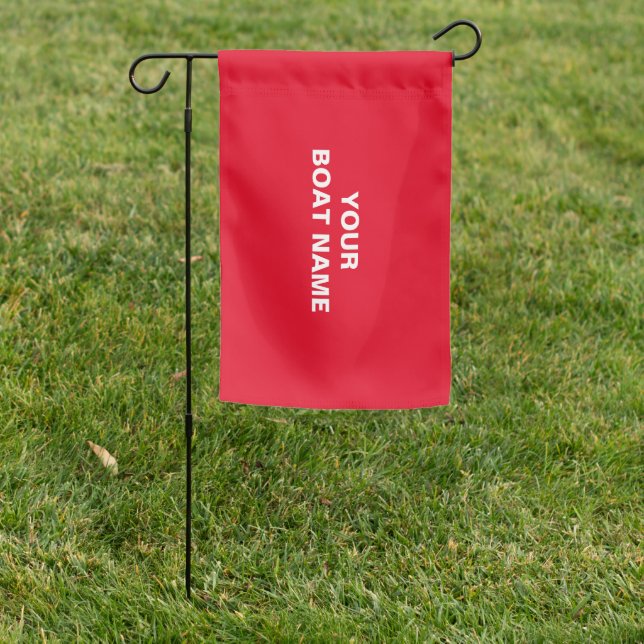 Custom Boat Flag Red (In SItu)