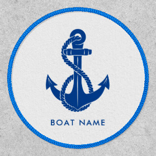 Custom Boat Name and Blue Anchor Patch