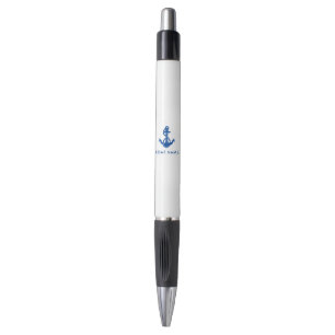 Custom Boat Name and Blue Anchor Pen