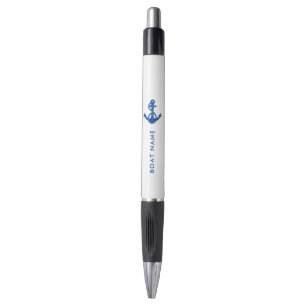 Custom Boat Name and Blue Anchor Pen