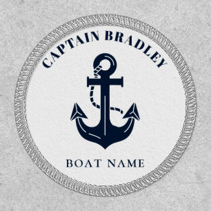 Custom Boat Name and Captain Nautical Identity Patch
