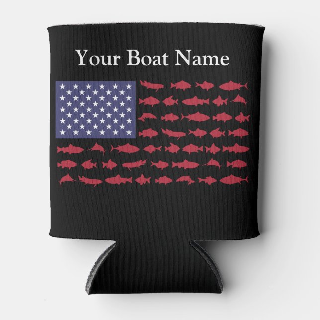 Custom Boat Name Can Cooler (Front)